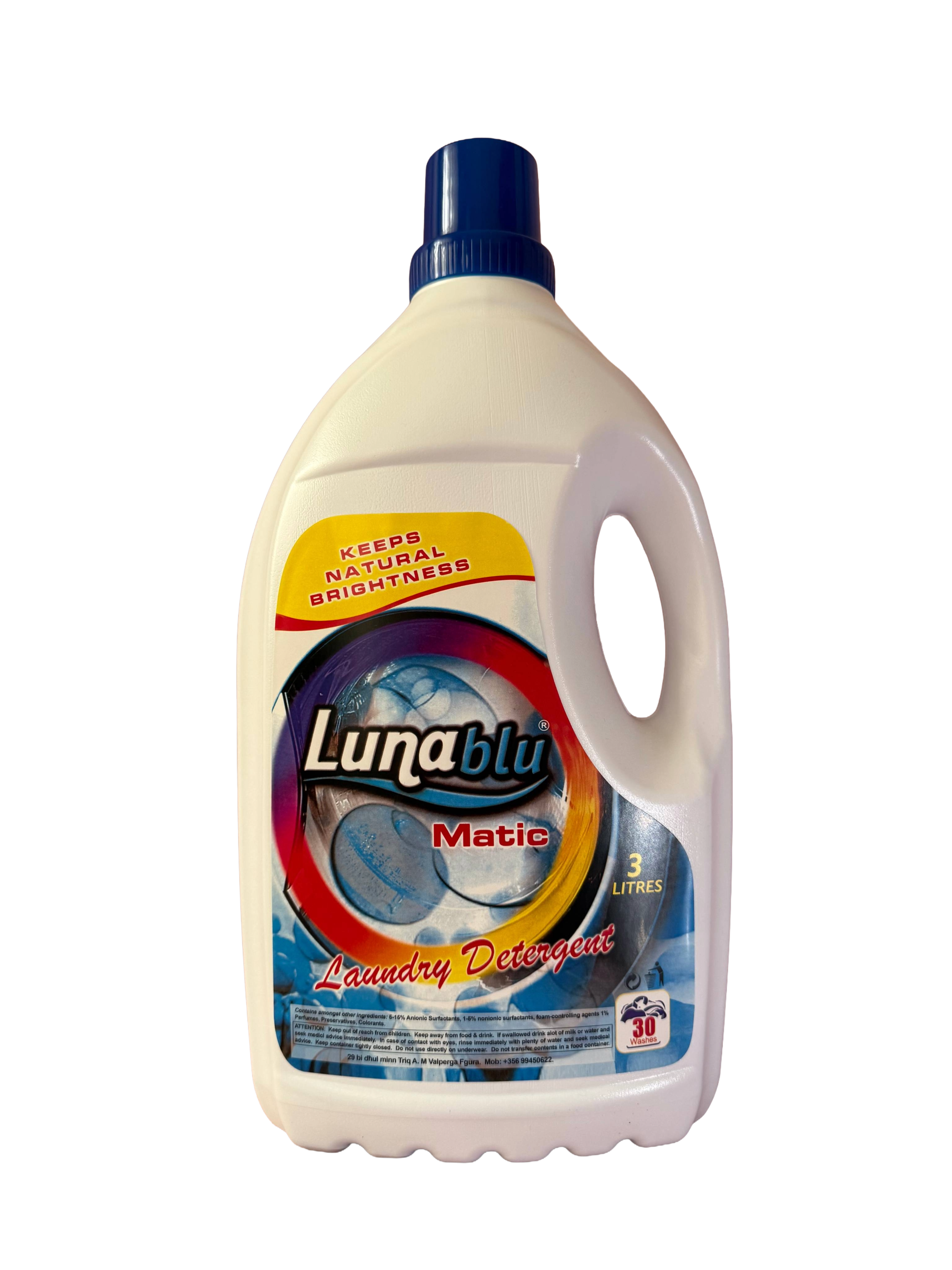 Blue Matic laundry detergent bottle